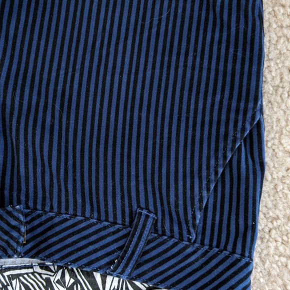 Soft blue & black pinstripe pants - Picture 3 of 4